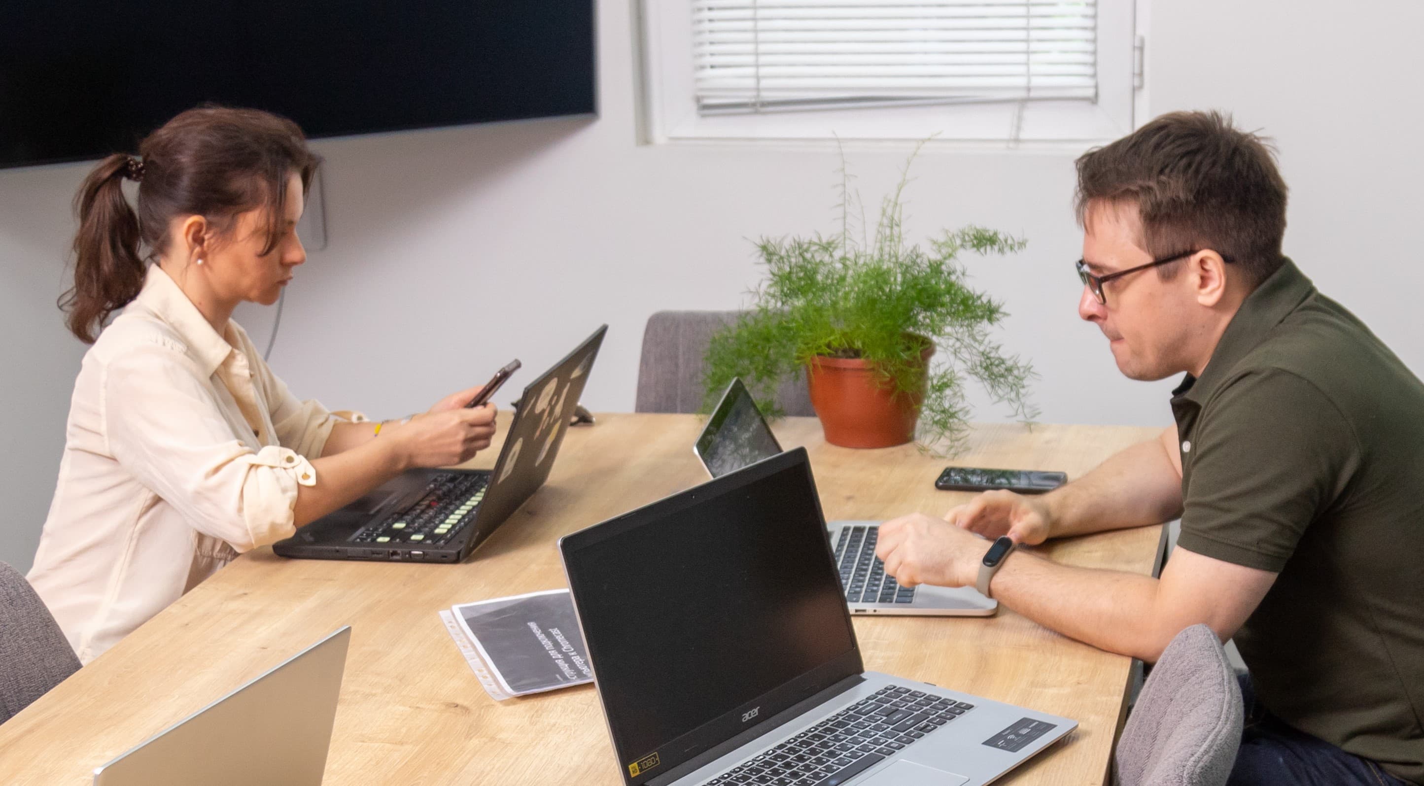 Anastasiia and Vasiliy, founders of Prooflytics